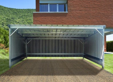 Charpente métallique toit simple pente fermée à prix réduit pas cher !